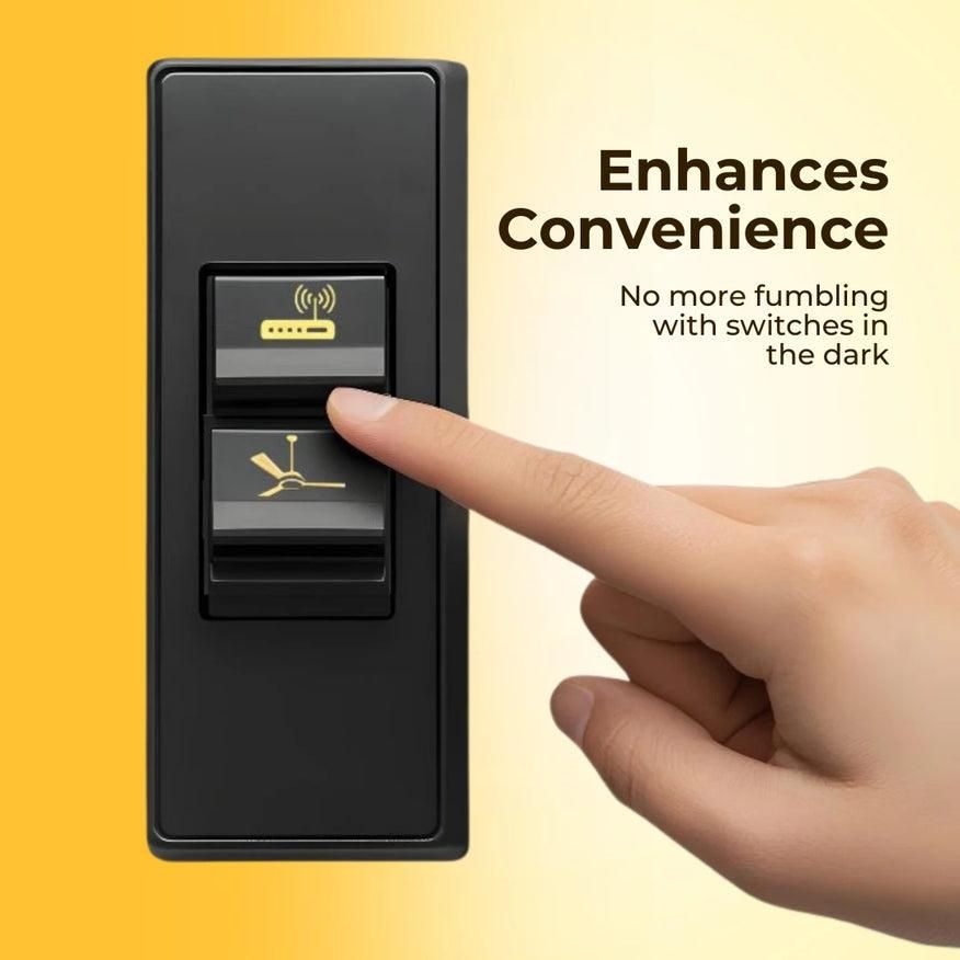 Gold Switch Board Stickers for Home | 100 Labels with (Useful 52 Designs)