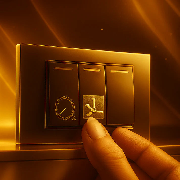 Gold Switch Board Stickers for Home | 100 Labels with (Useful 52 Designs)